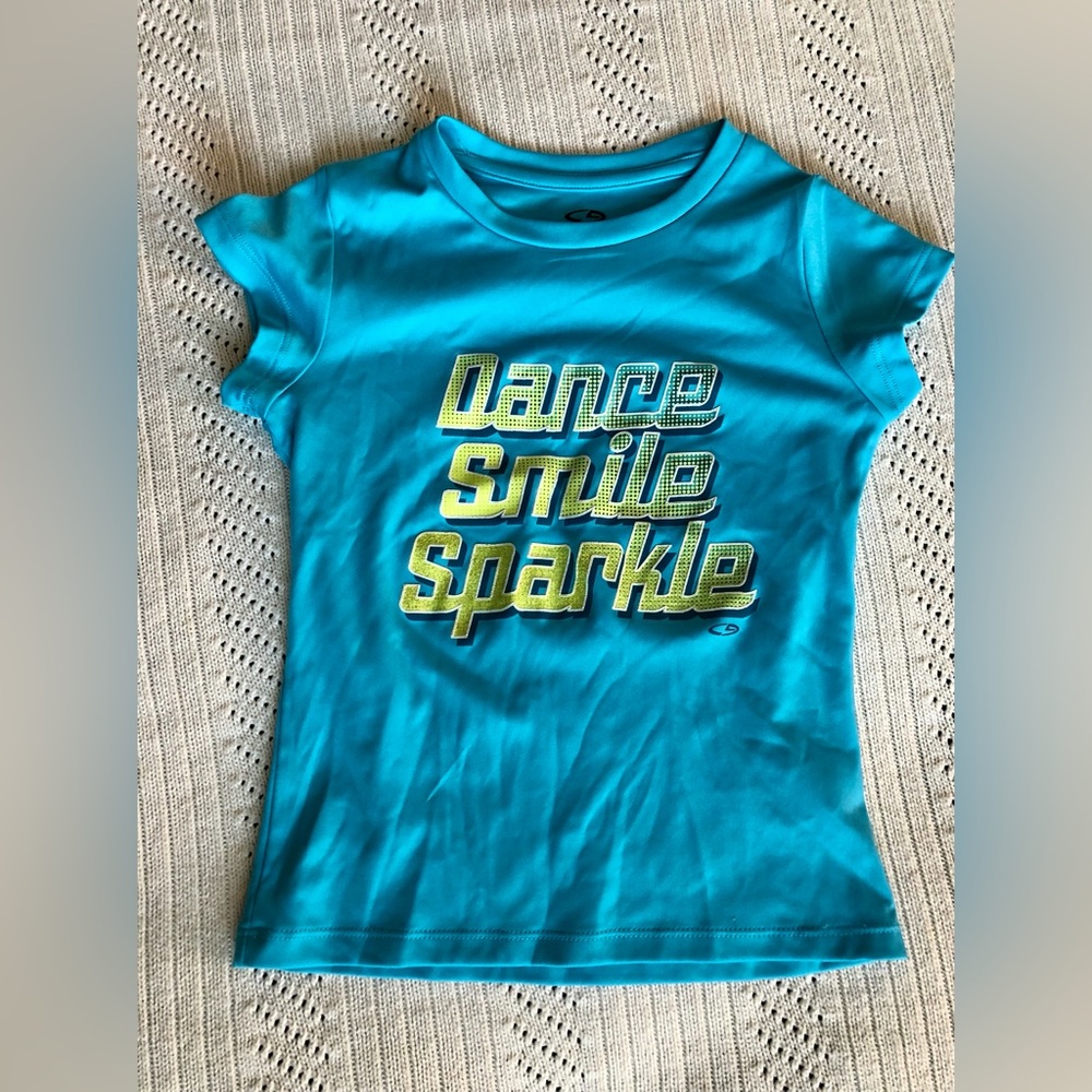Champion Girls Size XS 4-5 Dance Smile Sparkle Shirt
